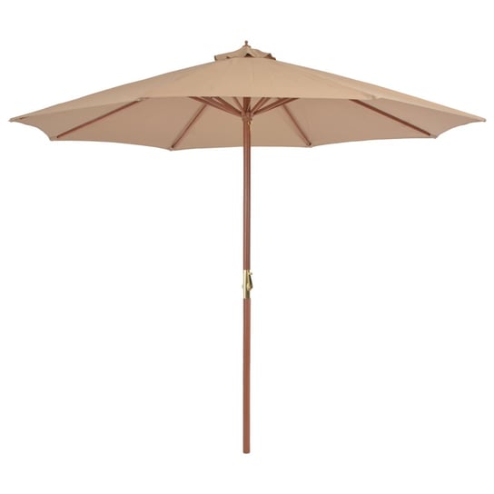 Parasol drewniany UV 300x250cm, szarobrązowy Inna marka