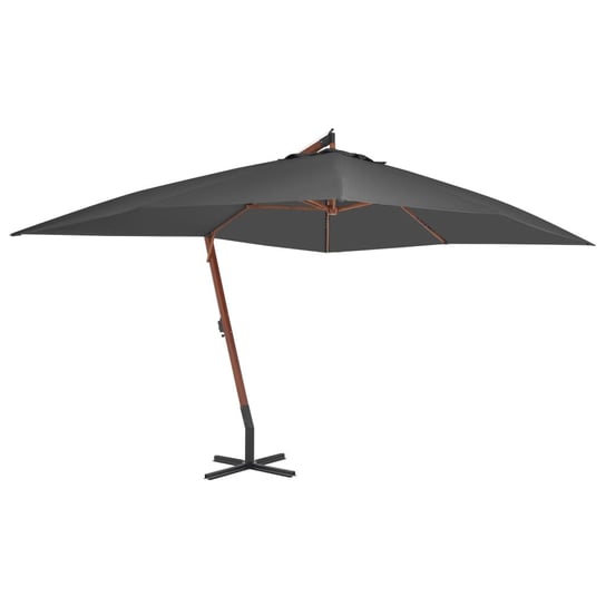 Parasol drewniany UV 400x300x285cm antracyt Inna marka