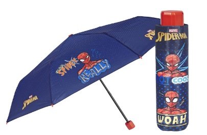 Parasol dziecięcy składany Spiderman + etui mini Perletti