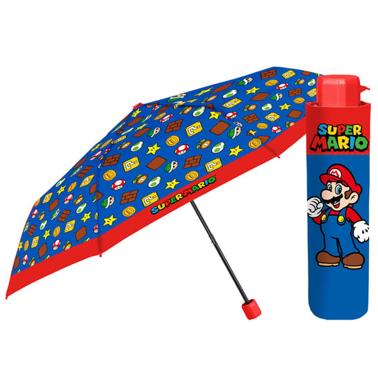 Parasol dziecięcy składany Super Mario + etui mini Perletti