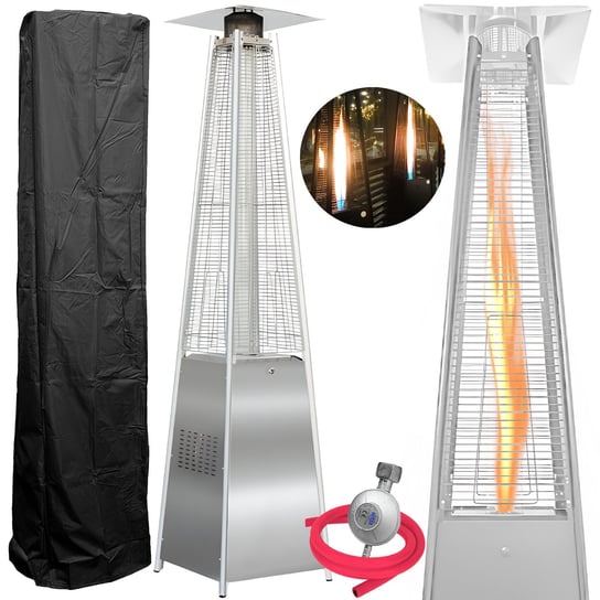 Parasol grzewczy Heckermann HS-PHM-H Srebrny ogrzewacz tarasowy Piramida Heckermann