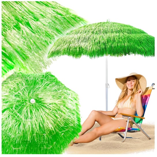 Parasol hawajski plażowy ogrodowy słomkowy Zolta
