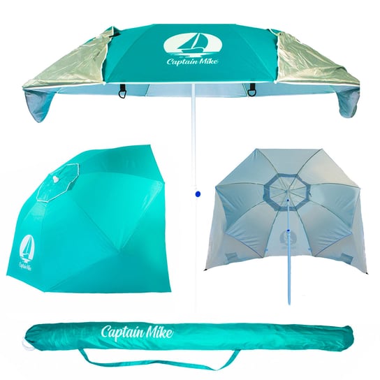 Parasol/namiot plażowy 2w1 z wentylacją 2m, UPF50+ Captain Mike