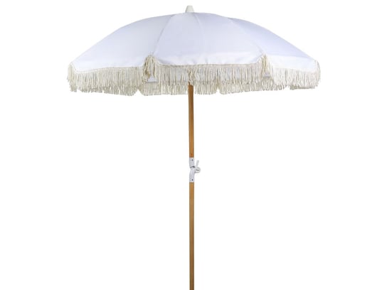 Parasol ogrodowy ⌀ 150 cm biały MONDELLO Beliani