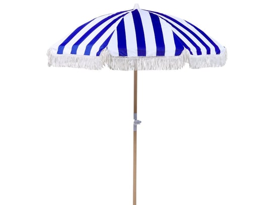 Parasol ogrodowy ⌀ 150 cm niebieski z białym MONDELLO Beliani