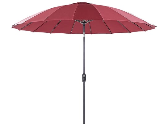 Parasol ogrodowy ⌀ 255 cm czerwony BAIA Beliani
