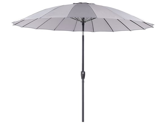 Parasol ogrodowy ⌀ 255 cm szary BAIA Beliani