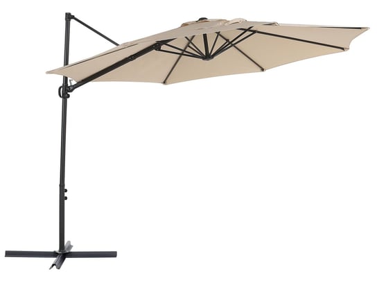 Parasol ogrodowy ⌀ 295 cm beżowy SAVONA II Beliani
