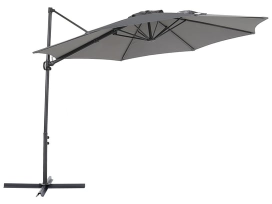 Parasol ogrodowy ⌀ 295 cm ciemnoszary SAVONA II Beliani