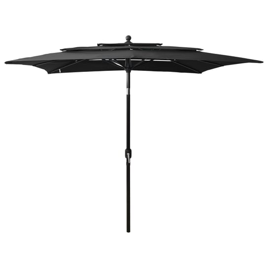 Parasol ogrodowy 3-poziomowy 250x250x260 cm, czarn Inna marka