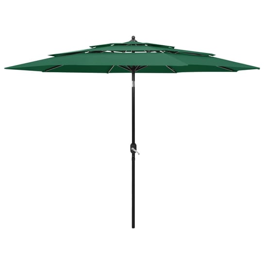 Parasol ogrodowy 3-poziomowy, 300x243 cm, zielony / AAALOE Inna marka