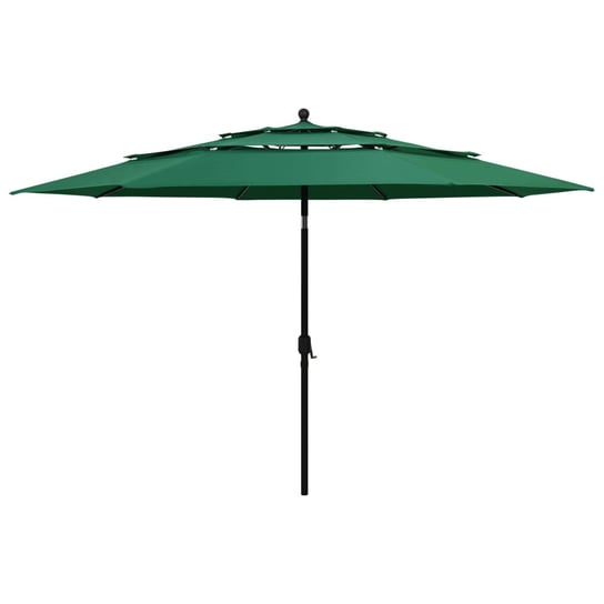Parasol ogrodowy 3-poziomowy 350x260 cm, zielony Inna marka