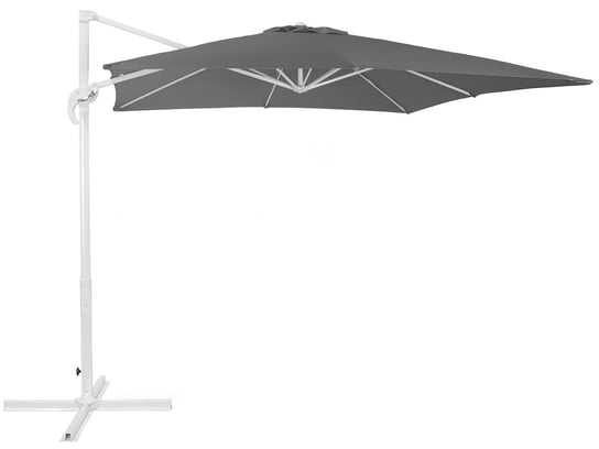 Parasol ogrodowy BELIANI Monza,  ciemnoszary-biały, 235x250x250 cm Beliani