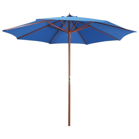 Parasol ogrodowy na drewnianym słupku VIDAXL, niebieski, 300x258 cm vidaXL