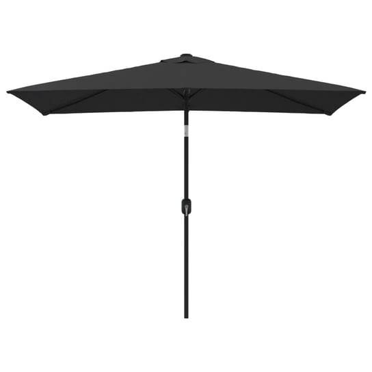 Parasol ogrodowy na metalowym słupku VidaXL, 300 x 200 cm, czarny vidaXL