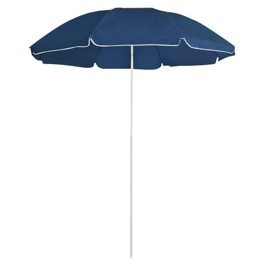 Parasol ogrodowy na stalowym słupku, niebieski, 180 cm vidaXL
