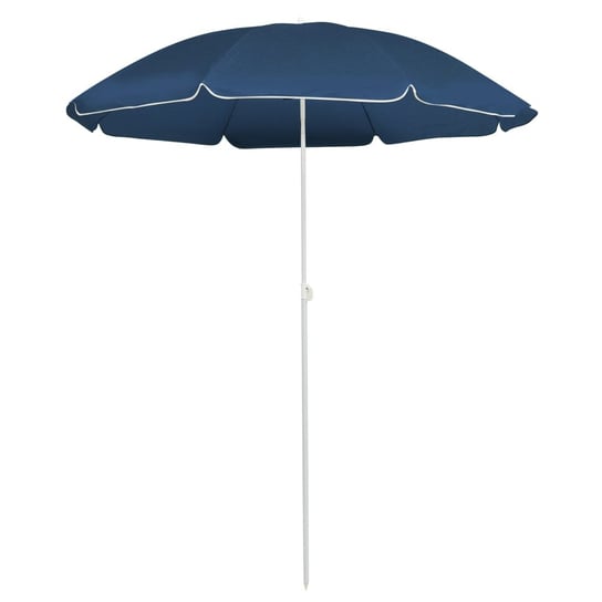 Parasol ogrodowy na stalowym słupku, niebieski, 180 cm vidaXL
