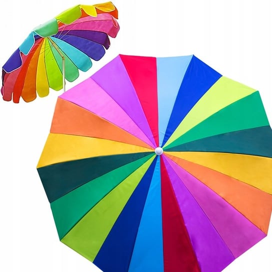 Parasol Ogrodowy Plażowy Na Balkon Taras Łamany Z Falbaną 220 Cm JUMI