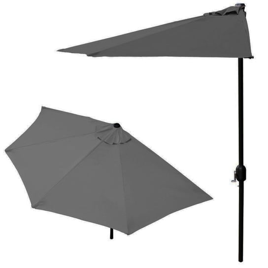Parasol ogrodowy pół-parasol ścienny na taras 2,7m szary Inna marka