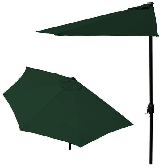 Parasol ogrodowy pół-parasol ścienny na taras 2,7m zielony Inna marka