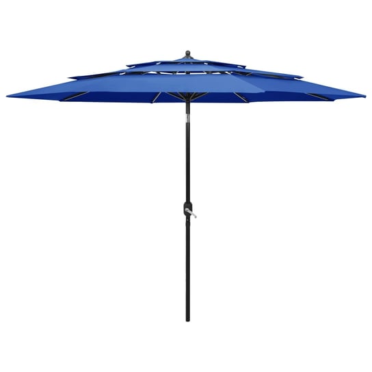 Parasol ogrodowy UV 3-poziomowy, 300x243 cm, lazur Inna marka