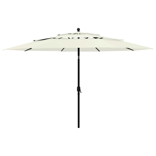 Parasol ogrodowy UV 3-poziomowy, piaskowy, 350x260 / AAALOE Inna marka