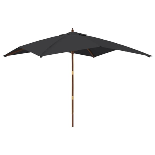 Parasol ogrodowy UV 300x300x273 cm, czarny Inna marka