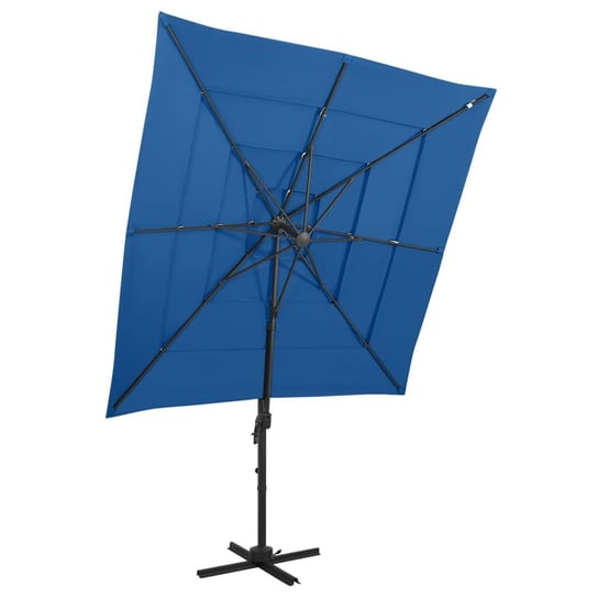 Parasol ogrodowy UV 4-poziomowy, lazurowy, 250x250 Zakito Home