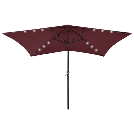 Parasol ogrodowy UV+deszcz, bordowy, 200x300x247 c Inna marka