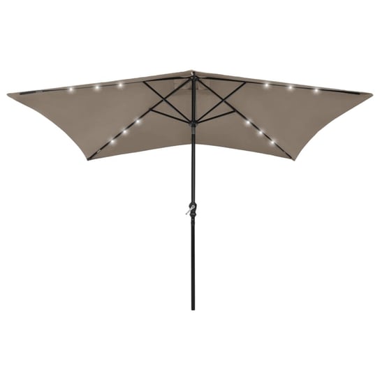 Parasol ogrodowy z ochroną UV i LED 200x300cm, kol Inna marka