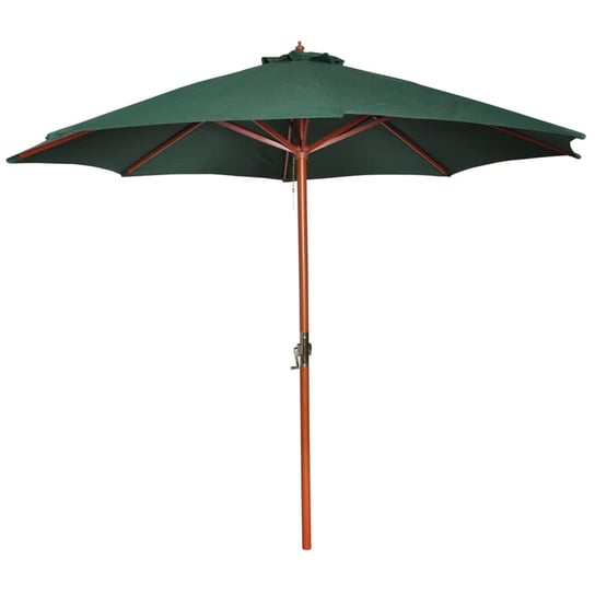 Parasol Patio Elegance, zielony, 3m, drewno, bloka Inna marka