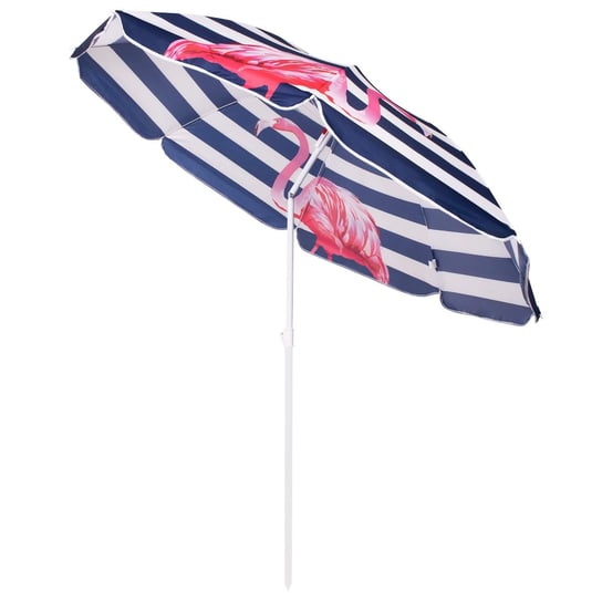 Parasol plażowy 180 cm parasol ogrodowy granatowy z flamingiem Springos