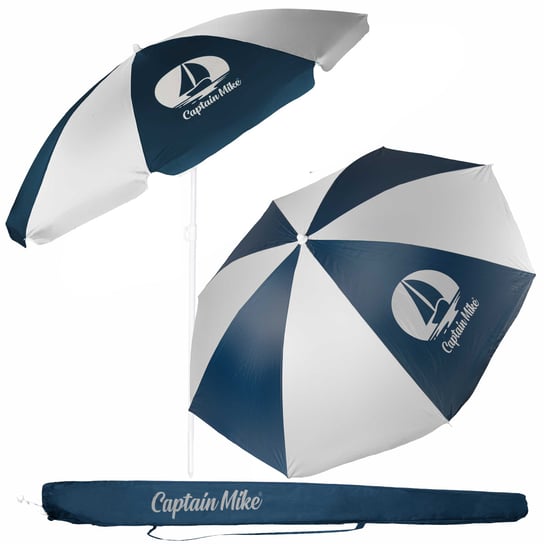 Parasol plażowy łamany z filtrem UPF50+ Captain Mike 160cm Captain Mike