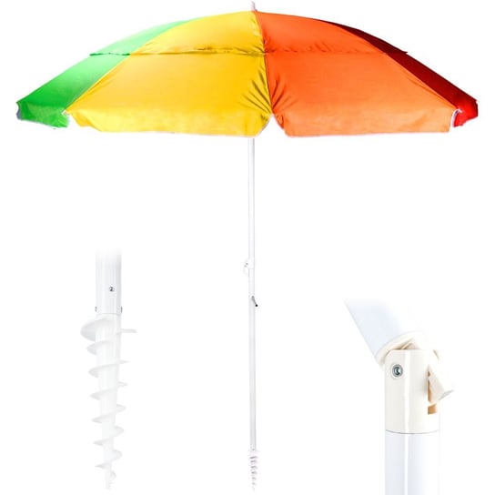 Parasol plażowy ogrodowy łamany regulowany kolorowy 200 cm Inna marka