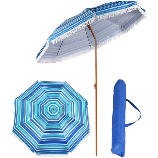 Parasol plażowy ogrodowy ROYOKAMP, średnica 180 cm, niebieski Royokamp