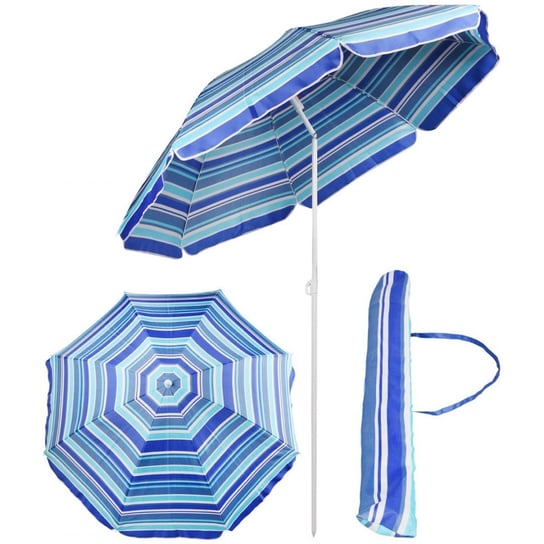Parasol plażowy ogrodowy ROYOKAMP, średnica 180 cm, niebieski Royokamp