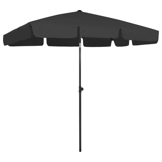 Parasol plażowy UV, 200x125 cm, czarny Zakito Home