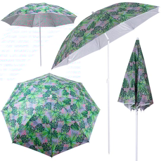 PARASOL PRZECIWSŁONECZNY składany regulowany ogrodowy balkonowy liście 180cm ikonka