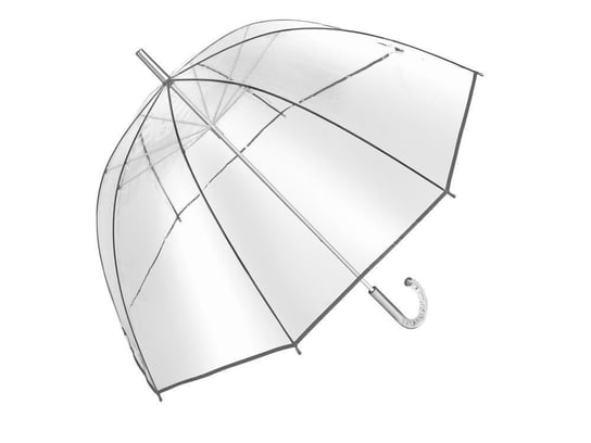 Parasol przeźroczysty w kształcie dzwonu KEMER, srebrny KEMER