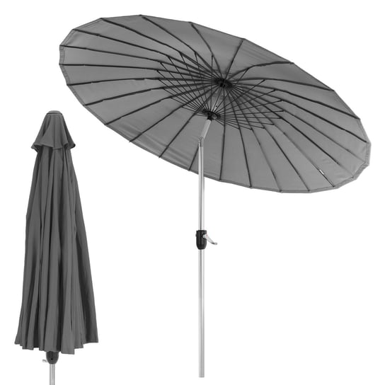 Parasol Shanghai Ø 270 cm antracytowy aluminium i poliester ML-DESIGN