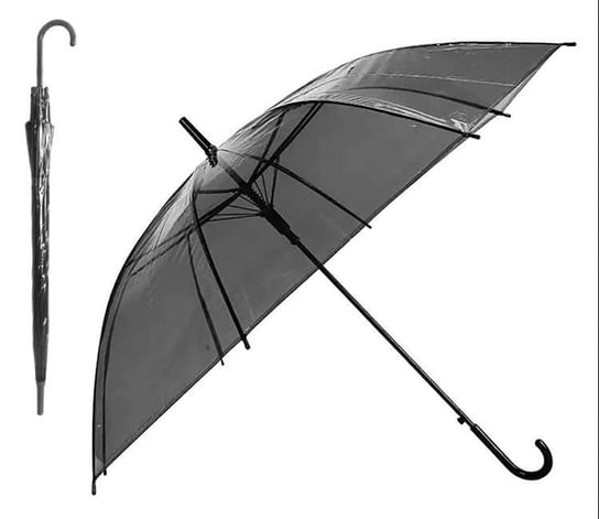 PARASOL SKŁADANY parasolka transparentny czarny 107cm BQ13G Aptel