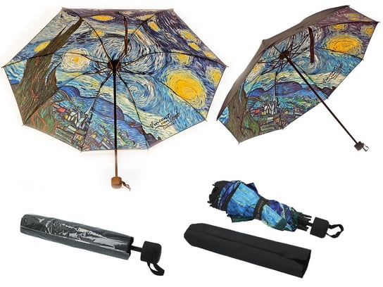 Parasol składany - V. van Gogh, Gwiaździsta Noc (dekoracja pod spodem) (CARMANI) Hanipol