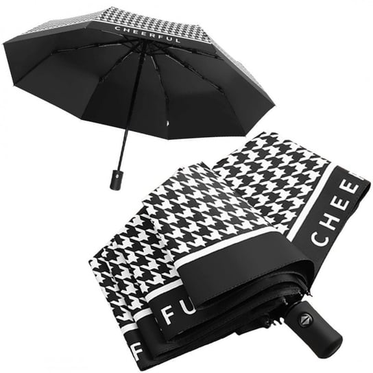 Parasol Umbrella Automat Pepitka Czarna Par09Wz1 Inna marka