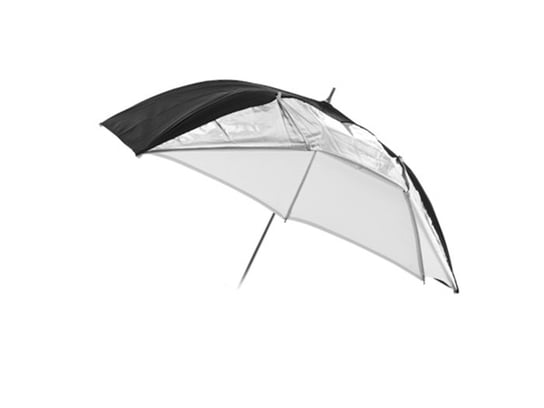 Parasolka 2W1 Srebrna - Czarna + Biała / Dyfuzor 85Cm Massa