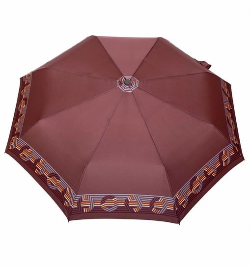 Parasolka automatycznie otwierana i zamykana Carbon Steel Wzór: wheels-brown Parasol