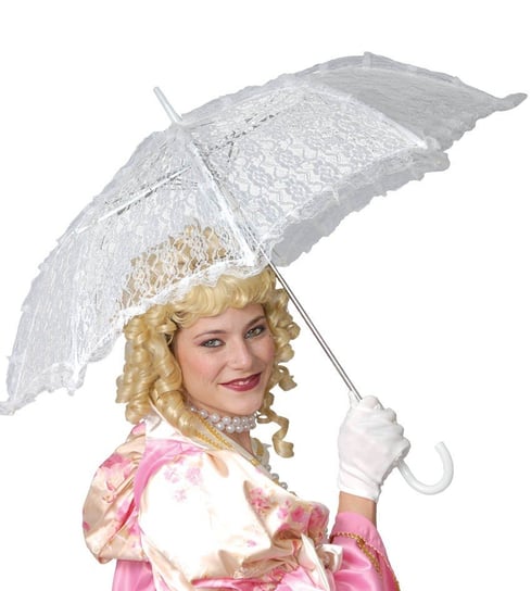 Parasolka Biała Koronkowa Składana Ślubna Parasol Dodatek Do Stroju Halloween Rekwizyt ABC