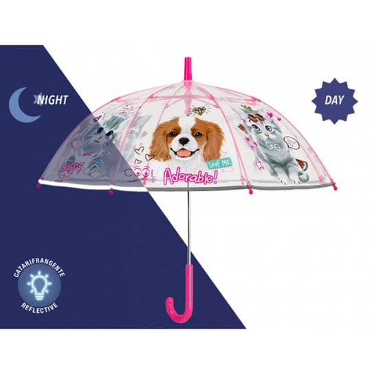 Parasolka dziecięca głęboka przezroczysta Perletti kotki i pieski Perletti
