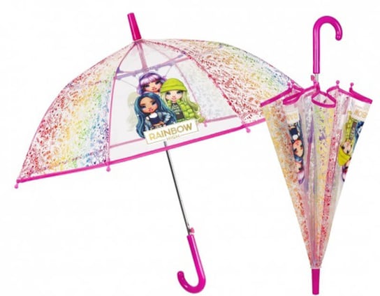 Parasolka Dziecięca Lekka Przezroczysta Perletti  Rainbow High Perletti