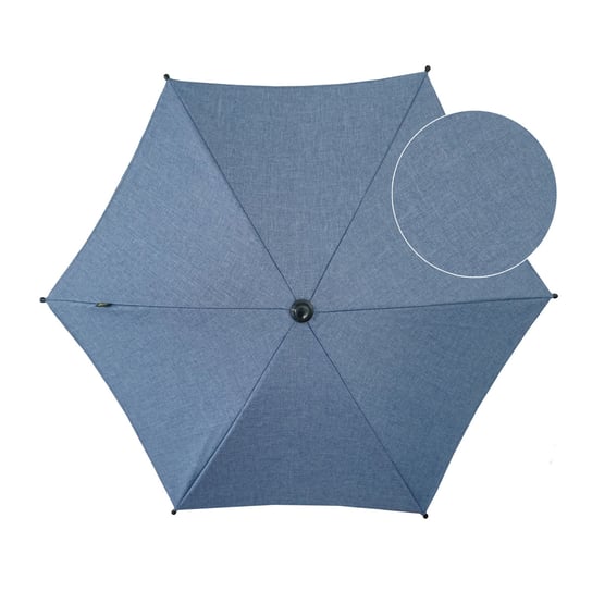 Parasolka przeciwsłoneczna do wózka dziecięcego len niebieski Bomix