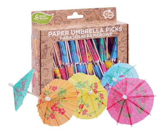 Parasolki papierowe, mix kolorów 10 cm/ 100 szt. GoDan